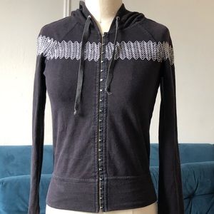 Bebe vintage woven hoodie small